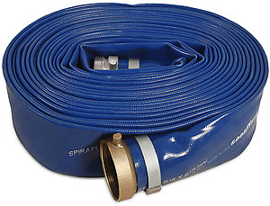 50-foot x 3-inch blue PVC soft discharge hose 15-0296